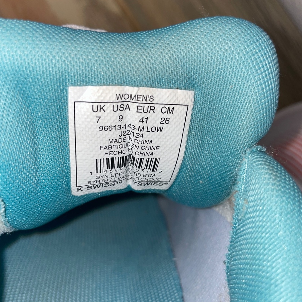 K-Swiss Pickleball Shoes Hypercourt Women's Size 9 White Peach Teal - Picture 6 of 14
